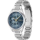 Buy Shop Hugo Boss Grand Course Blue Dial Silver Steel Strap Watch for Women - 1502583 USA Online