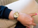 Buy Shop Hugo Boss Grand Course Gold Dial Gold Steel Strap Watch for Women - 1502584 USA Online