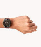 Buy Shop Hugo Boss Grand Prix Black Dial Black Leather Strap Watch for Men - 1513474 USA Online