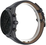Buy Shop Hugo Boss Grand Prix Black Dial Black Leather Strap Watch for Men - 1513474 USA Online