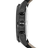 Buy Shop Hugo Boss Grand Prix Black Dial Black Leather Strap Watch for Men - 1513474 USA Online