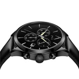 Buy Shop Hugo Boss Grand Prix Black Dial Black Leather Strap Watch for Men - 1513474 USA Online