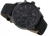 Buy Shop Hugo Boss Grand Prix Black Dial Black Leather Strap Watch for Men - 1513474 USA Online