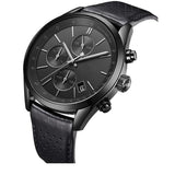 Buy Shop Hugo Boss Grand Prix Black Dial Black Leather Strap Watch for Men - 1513474 USA Online