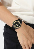 Buy Shop Hugo Boss Grand Prix Black Dial Black Steel Strap Watch for Men - 1513578 USA Online