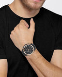 Buy Shop Hugo Boss Grand Prix Black Dial Black Steel Strap Watch for Men - 1513578 USA Online