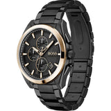 Buy Shop Hugo Boss Grand Prix Black Dial Black Steel Strap Watch for Men - 1513578 USA Online