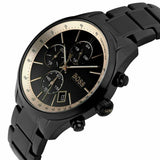 Buy Shop Hugo Boss Grand Prix Black Dial Black Steel Strap Watch for Men - 1513578 USA Online