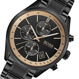 Buy Shop Hugo Boss Grand Prix Black Dial Black Steel Strap Watch for Men - 1513578 USA Online