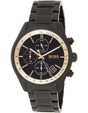Buy Shop Hugo Boss Grand Prix Black Dial Black Steel Strap Watch for Men - 1513578 USA Online