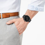 Buy Shop Hugo Boss Grand Prix Black Dial Black Steel Strap Watch for Men - 1513676 USA Online