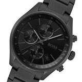 Buy Shop Hugo Boss Grand Prix Black Dial Black Steel Strap Watch for Men - 1513676 USA Online