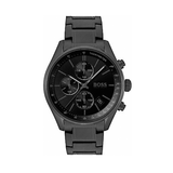 Buy Shop Hugo Boss Grand Prix Black Dial Black Steel Strap Watch for Men - 1513676 USA Online
