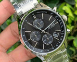 Buy Shop Hugo Boss Grand Prix Black Dial Silver Steel Strap Watch for Men - 1513477 USA Online