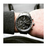 Buy Shop Hugo Boss Grand Prix Black Dial Silver Steel Strap Watch for Men - 1513477 USA Online