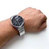 Buy Shop Hugo Boss Grand Prix Black Dial Silver Steel Strap Watch for Men - 1513477 USA Online
