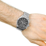 Buy Shop Hugo Boss Grand Prix Black Dial Silver Steel Strap Watch for Men - 1513477 USA Online
