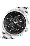 Buy Shop Hugo Boss Grand Prix Black Dial Silver Steel Strap Watch for Men - 1513477 USA Online