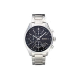 Buy Shop Hugo Boss Grand Prix Black Dial Silver Steel Strap Watch for Men - 1513477 USA Online