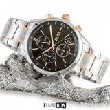 Buy Shop Hugo Boss Grand Prix Black Dial Two Tone Steel Strap Watch for Men - 1513473 USA Online