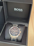 Buy Shop Hugo Boss Grand Prix Black Dial Two Tone Steel Strap Watch for Men - 1513473 USA Online