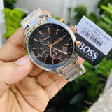 Buy Shop Hugo Boss Grand Prix Black Dial Two Tone Steel Strap Watch for Men - 1513473 USA Online