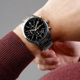 Buy Shop Hugo Boss Grand Prix Black Dial Two Tone Steel Strap Watch for Men - 1513473 USA Online