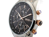 Buy Shop Hugo Boss Grand Prix Black Dial Two Tone Steel Strap Watch for Men - 1513473 USA Online