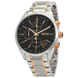 Buy Shop Hugo Boss Grand Prix Black Dial Two Tone Steel Strap Watch for Men - 1513473 USA Online