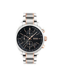 Buy Shop Hugo Boss Grand Prix Black Dial Two Tone Steel Strap Watch for Men - 1513473 USA Online