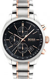 Buy Shop Hugo Boss Grand Prix Black Dial Two Tone Steel Strap Watch for Men - 1513473 USA Online