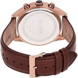 Buy Shop Hugo Boss Grand Prix Blue Dial Brown Leather Strap Watch for Men - 1513604 USA Online