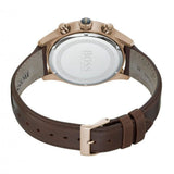 Buy Shop Hugo Boss Grand Prix Blue Dial Brown Leather Strap Watch for Men - 1513604 USA Online