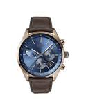 Buy Shop Hugo Boss Grand Prix Blue Dial Brown Leather Strap Watch for Men - 1513604 USA Online