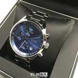 Buy Shop Hugo Boss Grand Prix Blue Dial Silver Steel Strap Watch for Men - 1513478 USA Online