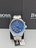 Buy Shop Hugo Boss Grand Prix Blue Dial Silver Steel Strap Watch for Men - 1513478 USA Online