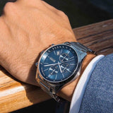 Buy Shop Hugo Boss Grand Prix Blue Dial Silver Steel Strap Watch for Men - 1513478 USA Online