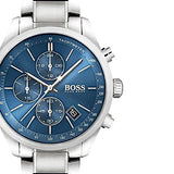 Buy Shop Hugo Boss Grand Prix Blue Dial Silver Steel Strap Watch for Men - 1513478 USA Online