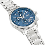 Buy Shop Hugo Boss Grand Prix Blue Dial Silver Steel Strap Watch for Men - 1513478 USA Online