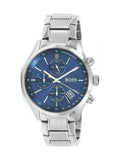 Buy Shop Hugo Boss Grand Prix Blue Dial Silver Steel Strap Watch for Men - 1513478 USA Online