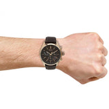 Buy Shop Hugo Boss Grand Prix Brown Dial Brown Leather Strap Watch for Men - 1513605 USA Online