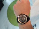 Buy Shop Hugo Boss Grand Prix Chronograph Black Dial Black Leather Strap Watch for Men - 1513550 USA Online