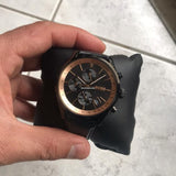 Buy Shop Hugo Boss Grand Prix Chronograph Black Dial Black Leather Strap Watch for Men - 1513550 USA Online
