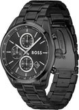 Buy Shop Hugo Boss Grand Prix Chronograph Black Dial Black Steel Strap Watch for Men - 1514298 USA Online