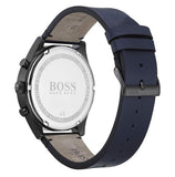Buy Shop Hugo Boss Grand Prix Chronograph Black Dial Blue Leather Strap Watch for Men - 1513563 USA Online