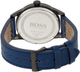Buy Shop Hugo Boss Grand Prix Chronograph Black Dial Blue Leather Strap Watch for Men - 1513563 USA Online