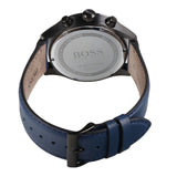 Buy Shop Hugo Boss Grand Prix Chronograph Black Dial Blue Leather Strap Watch for Men - 1513563 USA Online