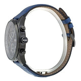 Buy Shop Hugo Boss Grand Prix Chronograph Black Dial Blue Leather Strap Watch for Men - 1513563 USA Online