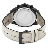 Buy Shop Hugo Boss Grand Prix Chronograph Black Dial Grey Leather Strap Watch for Men - 1513562 USA Online