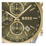 Buy Shop Hugo Boss Grand Prix Chronograph Green Dial Two Tone Steel Strap Watch for Men - 1514227 USA Online